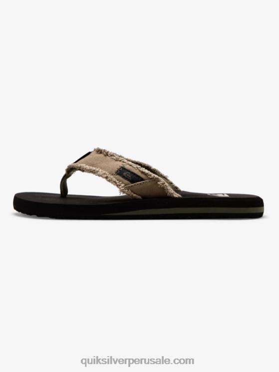 Quiksilver N8LNT1292 hombres verde/negro/marrón sandalias Monkey Abyss