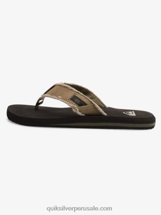 Quiksilver N8LNT1292 hombres verde/negro/marrón sandalias Monkey Abyss