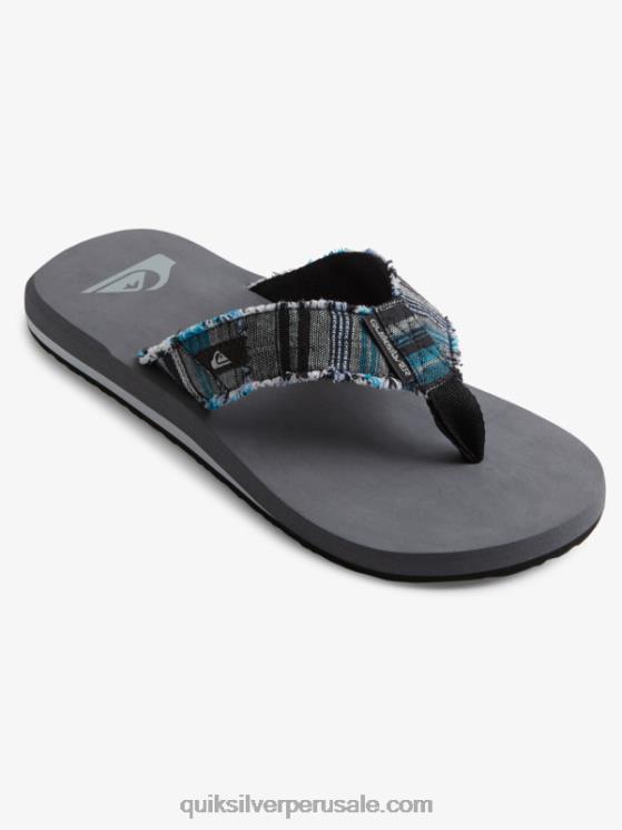 Quiksilver N8LNT1293 hombres gris 3 sandalias Monkey Abyss
