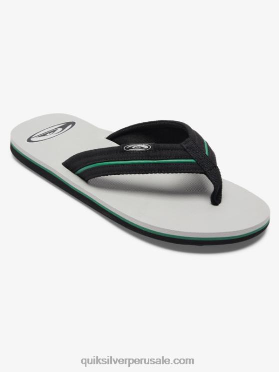 Quiksilver N8LNT1294 hombres gris 1 sandalias molokai layback saturno