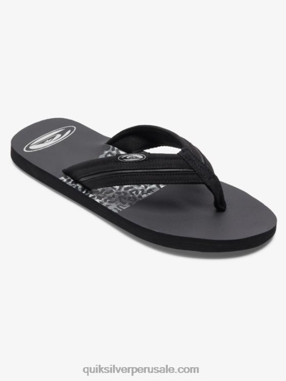 Quiksilver N8LNT1295 hombres negro sandalias molokai layback saturno