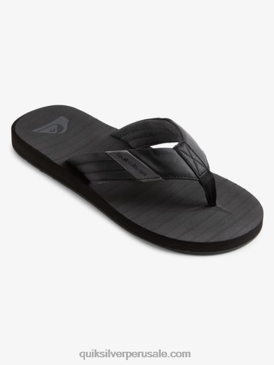 Quiksilver N8LNT1296 hombres Gris oscuro sandalias carver tropics