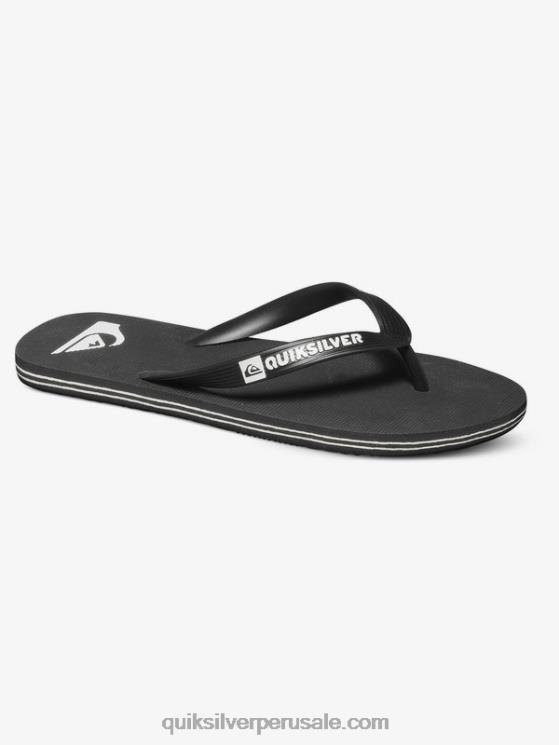 Quiksilver N8LNT1591 hombres blanco negro chanclas molokai