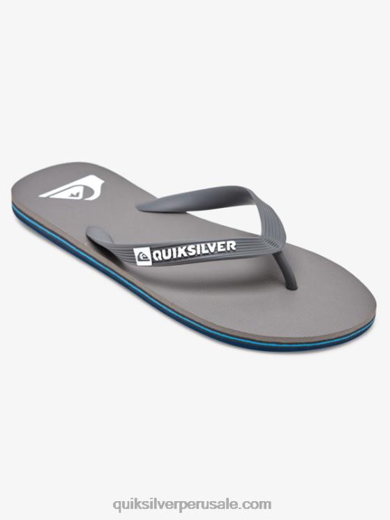 Quiksilver N8LNT1592 hombres gris 3 chanclas molokai