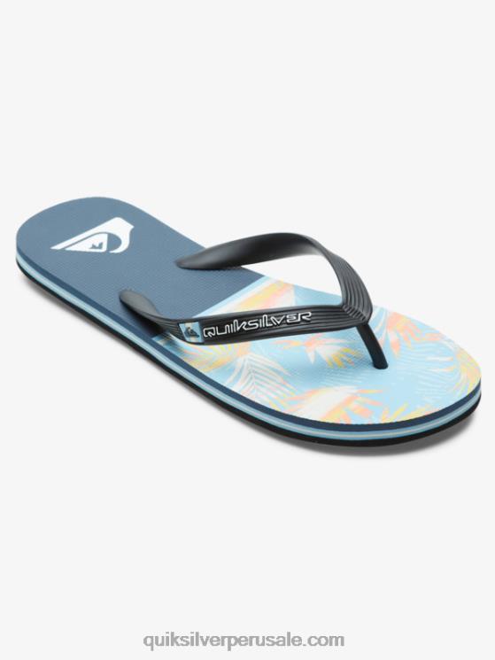 Quiksilver N8LNT1638 hombres azul 1 chanclas molokai division