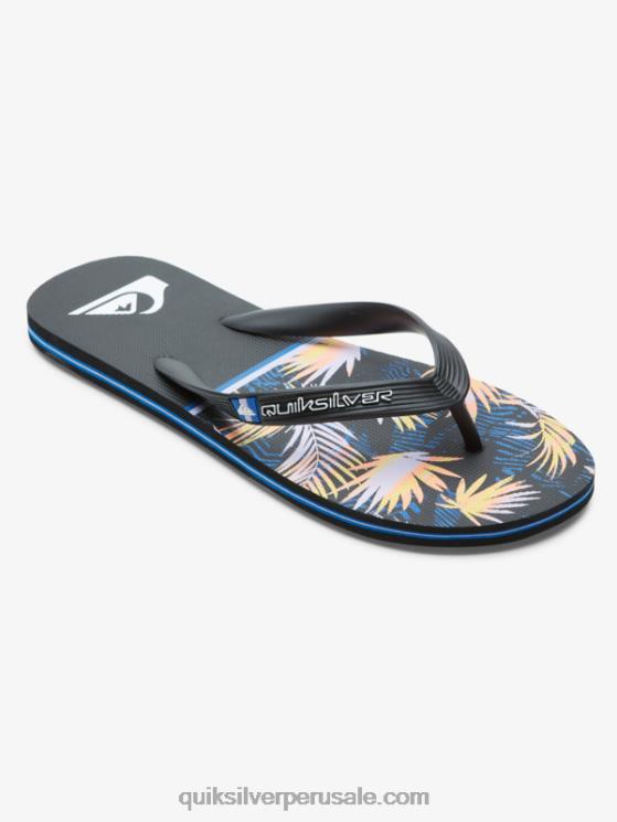 Quiksilver N8LNT1639 hombres negro chanclas molokai division