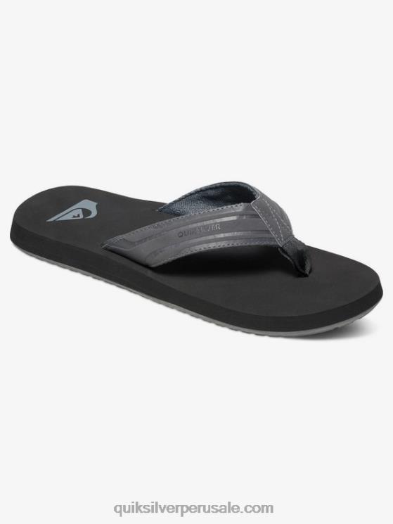 Quiksilver N8LNT1645 hombres gris negro sandalias de llave inglesa