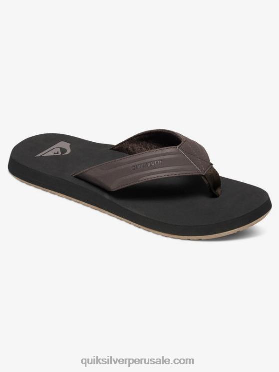 Quiksilver N8LNT1646 hombres marrón/negro sandalias de llave inglesa