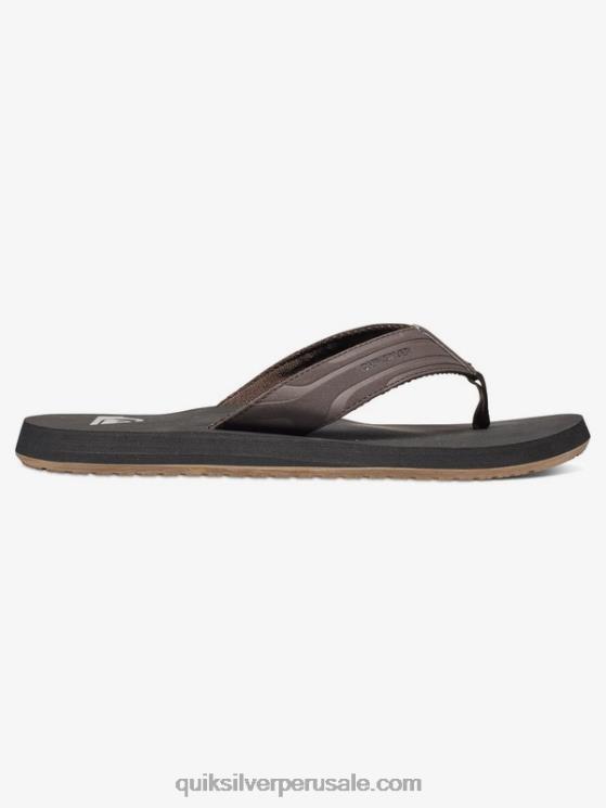 Quiksilver N8LNT1646 hombres marrón/negro sandalias de llave inglesa