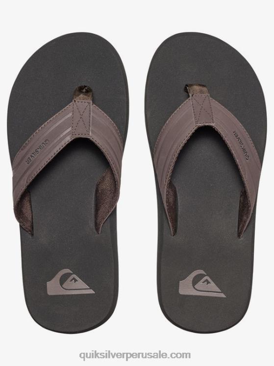 Quiksilver N8LNT1646 hombres marrón/negro sandalias de llave inglesa