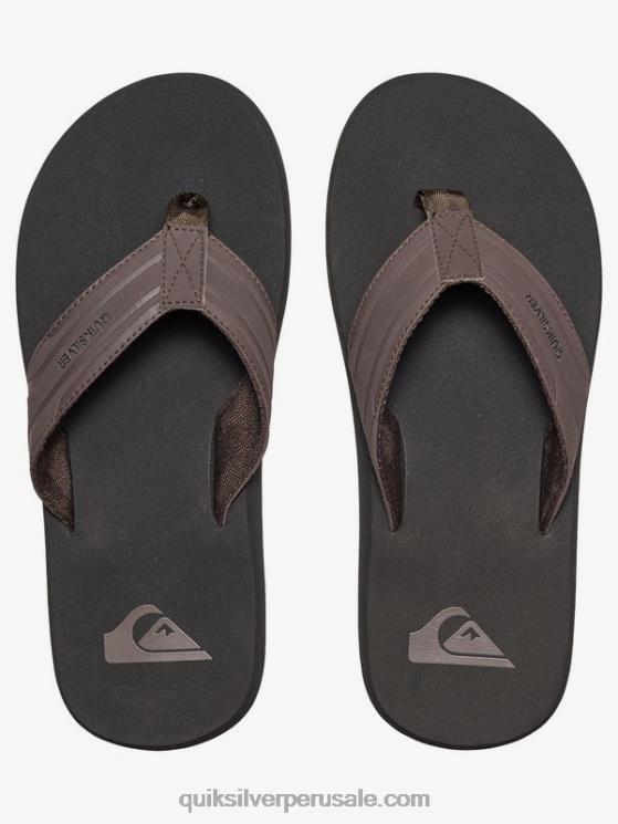 Quiksilver N8LNT1646 hombres marrón/negro sandalias de llave inglesa