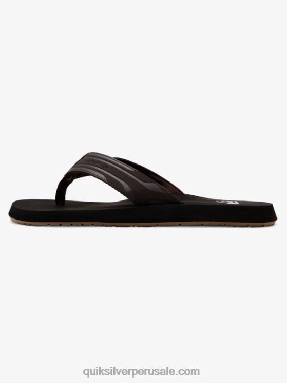 Quiksilver N8LNT1646 hombres marrón/negro sandalias de llave inglesa
