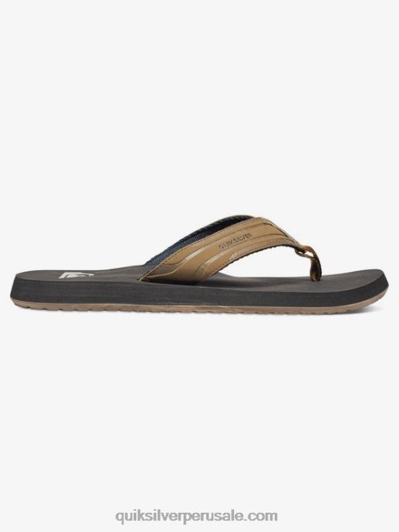 Quiksilver N8LNT1647 hombres bronceado - sólido sandalias de llave inglesa