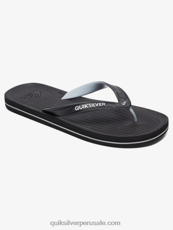 Quiksilver N8LNT1648 hombres Gris oscuro chanclas haleiwa