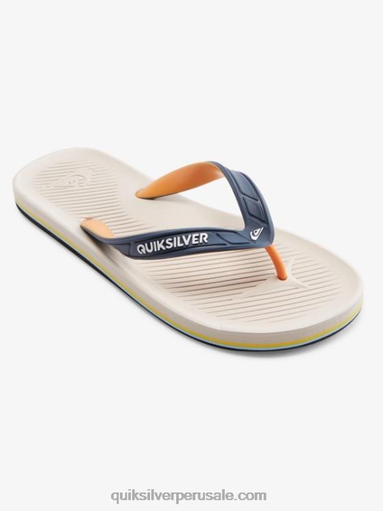 Quiksilver N8LNT1651 hombres azul 1 chanclas haleiwa
