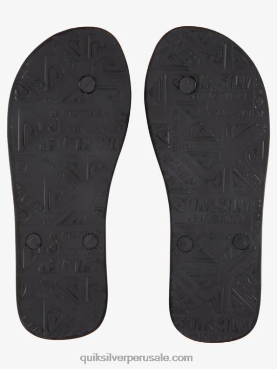 Quiksilver N8LNT1776 hombres verde negro chanclas molokai con gotas de ácido