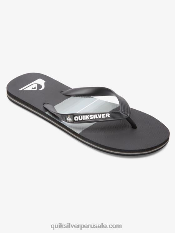 Quiksilver N8LNT1788 hombres Gris oscuro chanclas molokai con tinte de resina