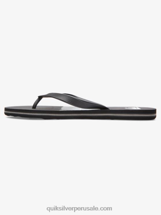 Quiksilver N8LNT1788 hombres Gris oscuro chanclas molokai con tinte de resina