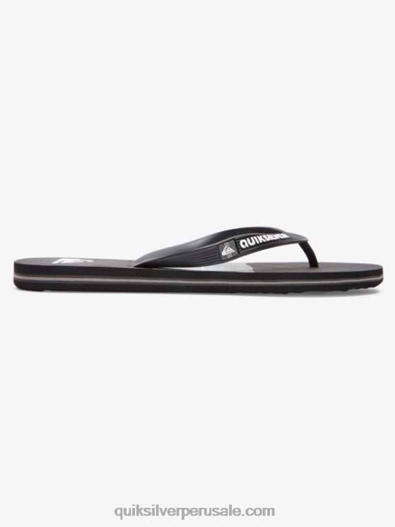 Quiksilver N8LNT1788 hombres Gris oscuro chanclas molokai con tinte de resina