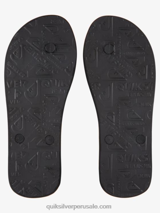 Quiksilver N8LNT1788 hombres Gris oscuro chanclas molokai con tinte de resina