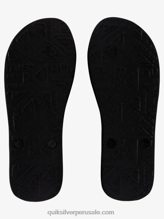 Quiksilver N8LNT1789 hombres negro/azul/gris chanclas molokai con tinte de resina