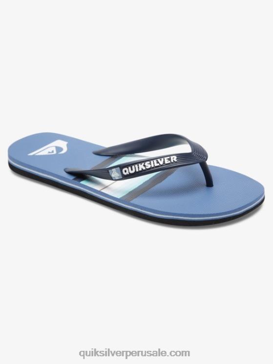 Quiksilver N8LNT1790 hombres gris 1 chanclas molokai con tinte de resina