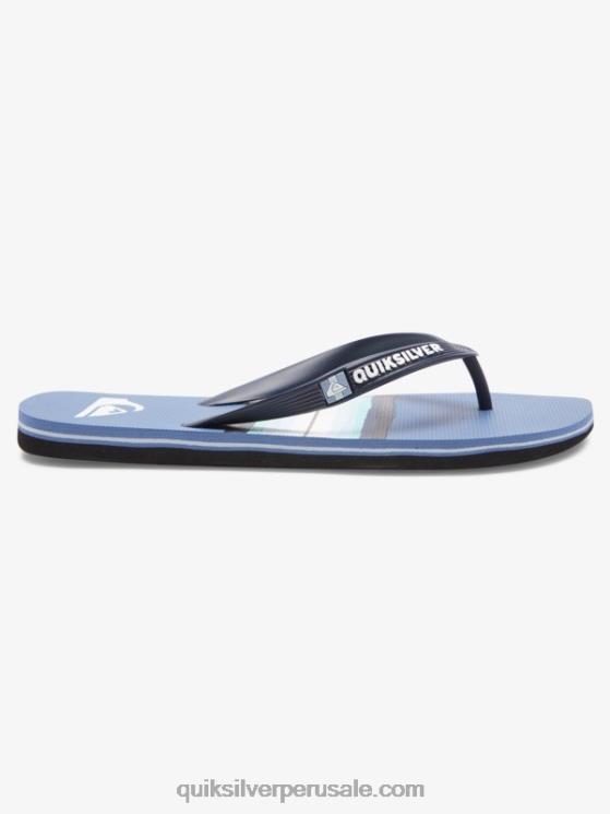 Quiksilver N8LNT1790 hombres gris 1 chanclas molokai con tinte de resina