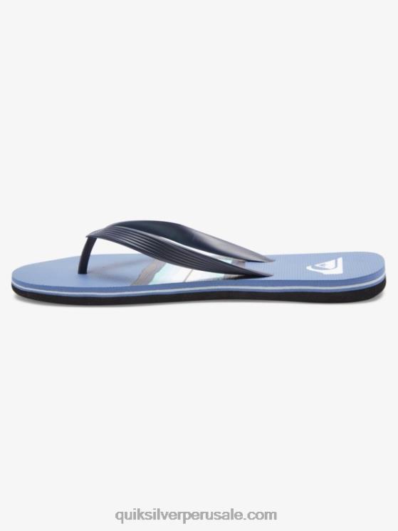 Quiksilver N8LNT1790 hombres gris 1 chanclas molokai con tinte de resina
