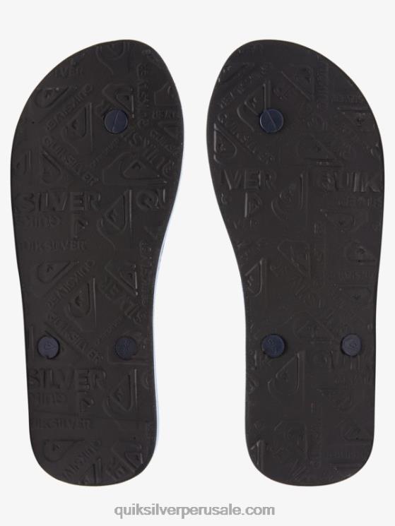 Quiksilver N8LNT1790 hombres gris 1 chanclas molokai con tinte de resina