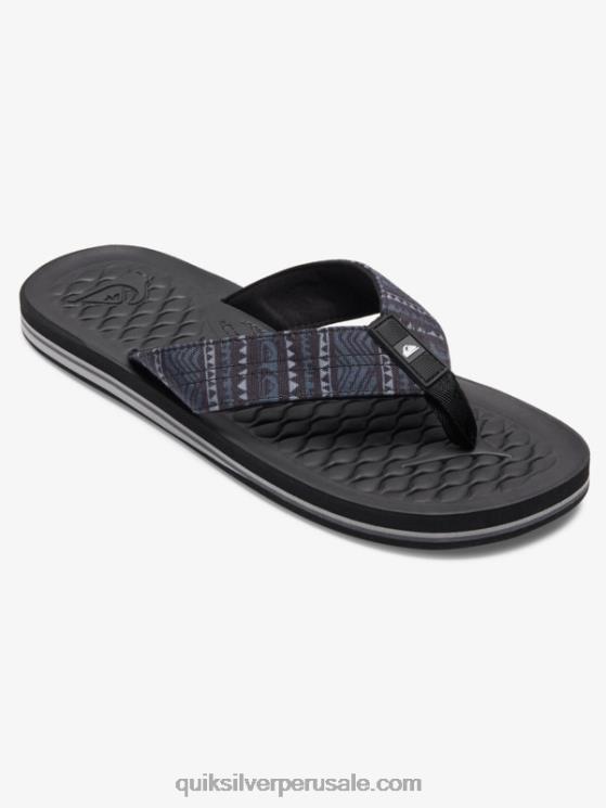 Quiksilver N8LNT1792 hombres negro chanclas lanai