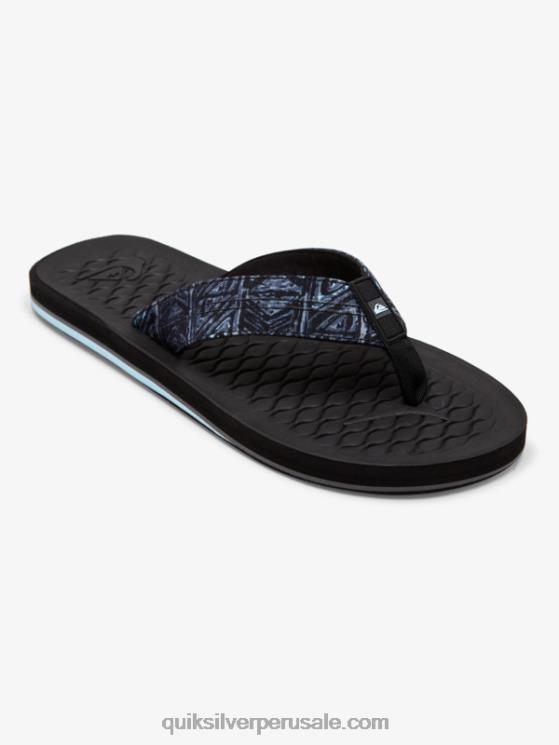 Quiksilver N8LNT1793 hombres negro chanclas lanai
