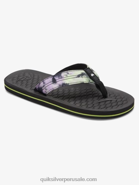 Quiksilver N8LNT1794 hombres negro chanclas lanai