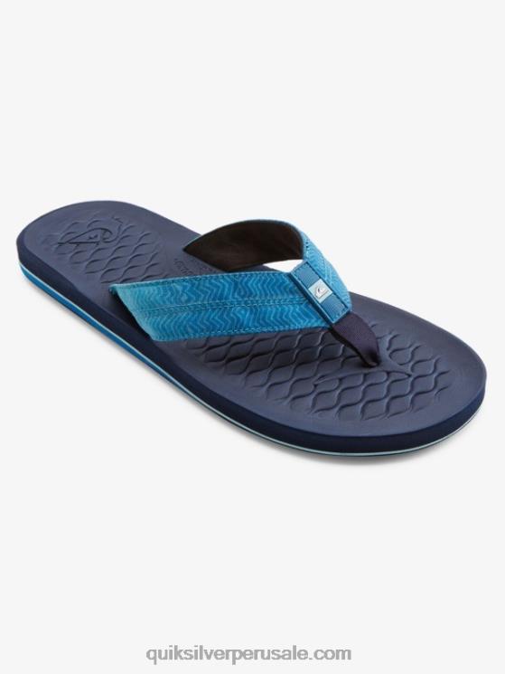 Quiksilver N8LNT1795 hombres azul 3 chanclas lanai
