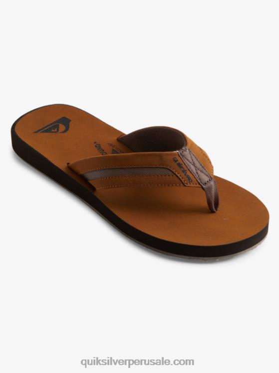 Quiksilver N8LNT1831 hombres marrón sandalias carver squish luxe