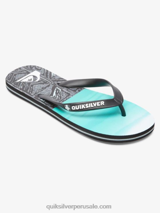 Quiksilver N8LNT1859 hombres azul negro chanclas molokai cinco o