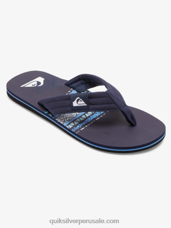 Quiksilver N8LNT492 hombres azul 2 sandalias molokai layback