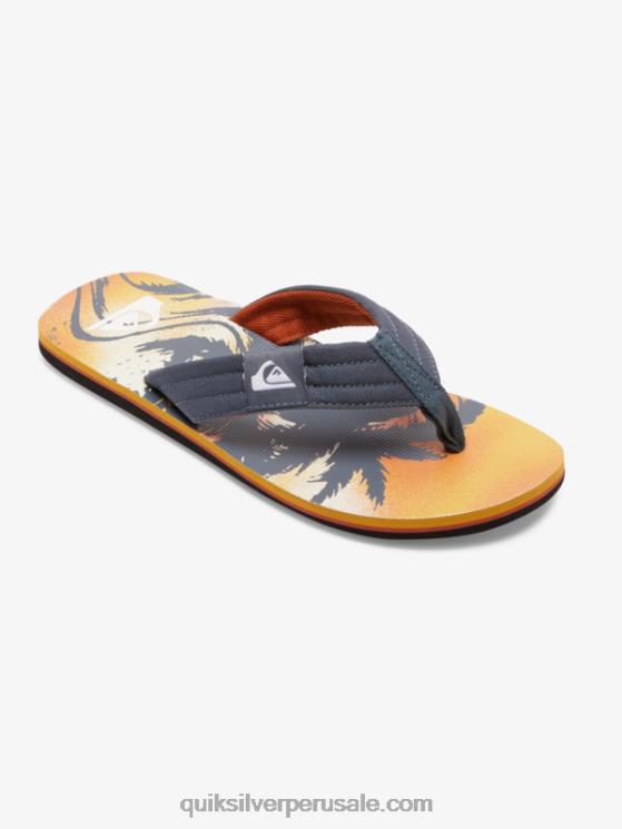 Quiksilver N8LNT493 hombres gris 1 sandalias molokai layback