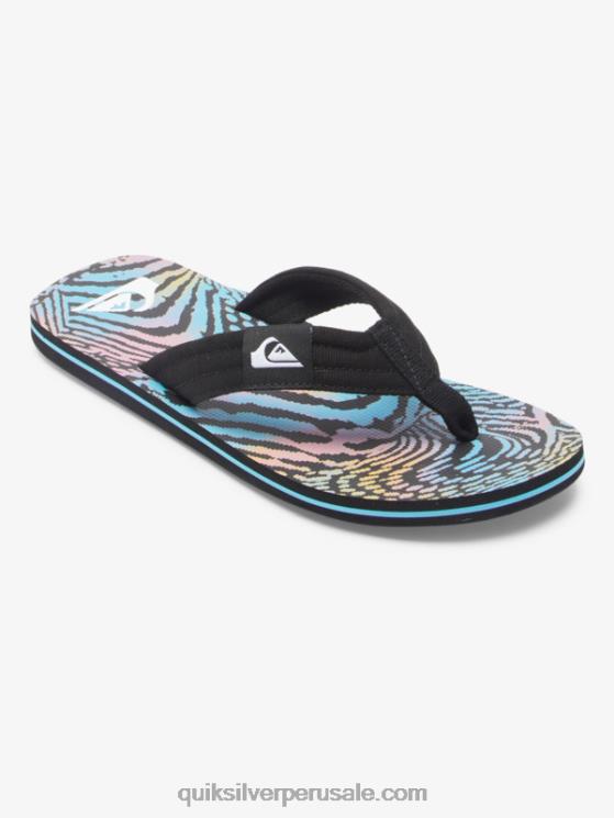 Quiksilver N8LNT495 hombres negro/rosa/azul sandalias molokai layback