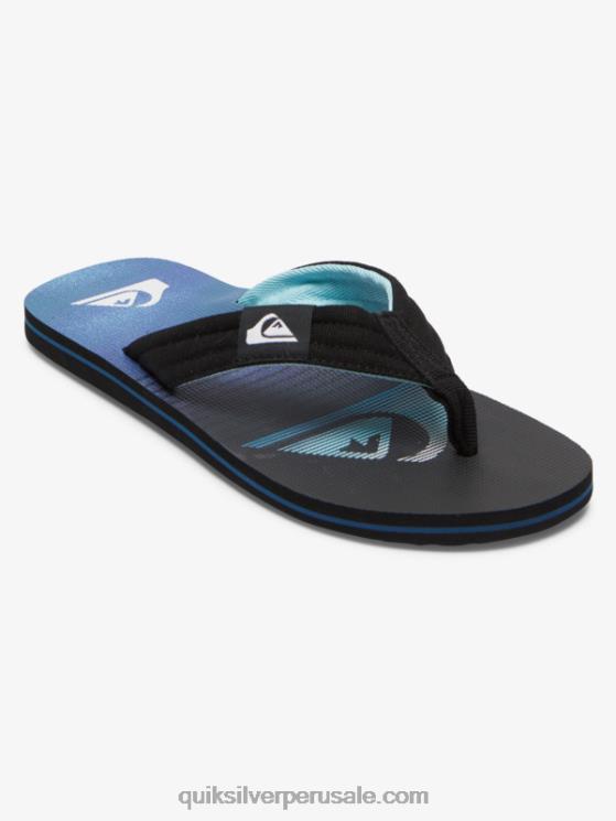 Quiksilver N8LNT496 hombres negro/verde/azul sandalias molokai layback