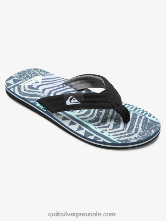 Quiksilver N8LNT504 hombres gris azulado sandalias molokai layback