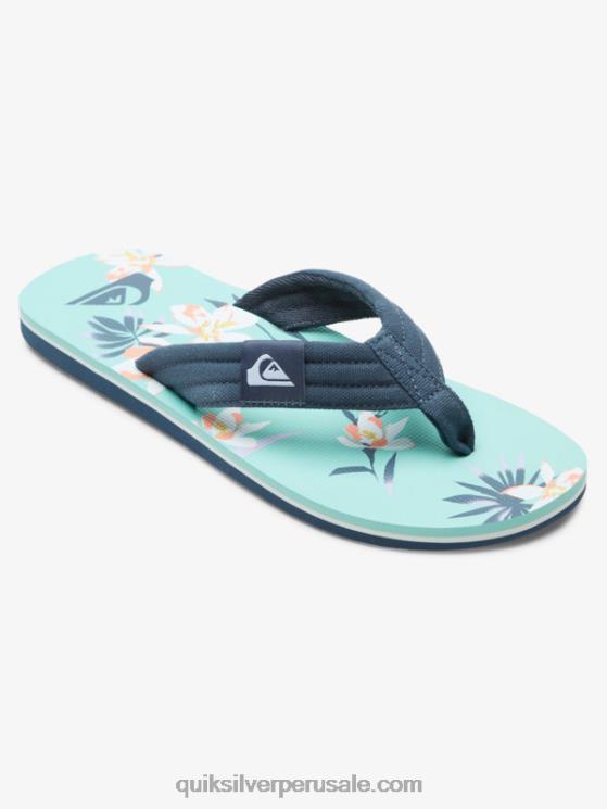 Quiksilver N8LNT505 hombres azul verde sandalias molokai layback