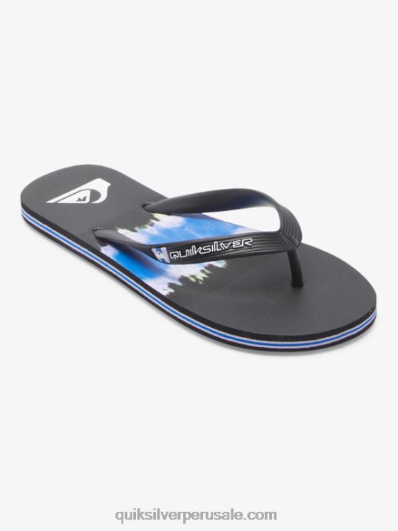 Quiksilver N8LNT521 hombres negro chanclas molokai art