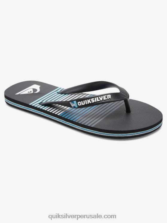 Quiksilver N8LNT526 hombres negro chanclas molokai art