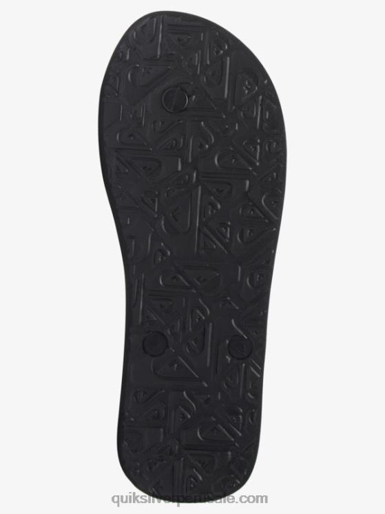 Quiksilver N8LNT569 hombres azul/negro/amarillo chanclas molokai con paneles