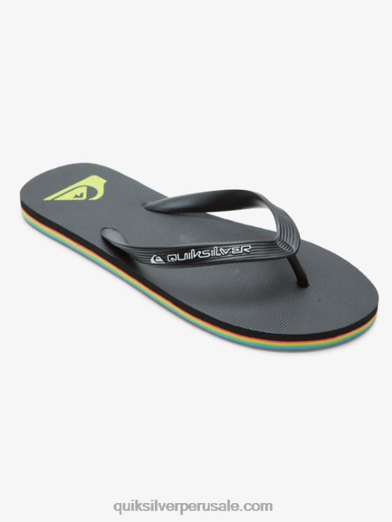 Quiksilver N8LNT595 hombres negro chanclas molokai core