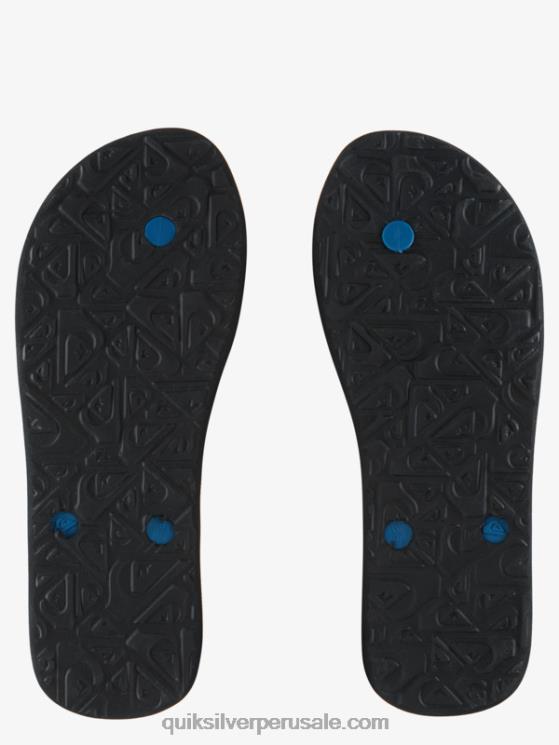 Quiksilver N8LNT596 hombres azul 2 chanclas molokai core