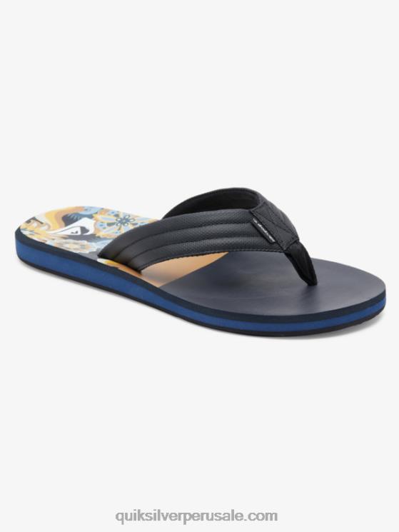 Quiksilver N8LNT617 hombres marrón 1 sandalias con estampado Carver