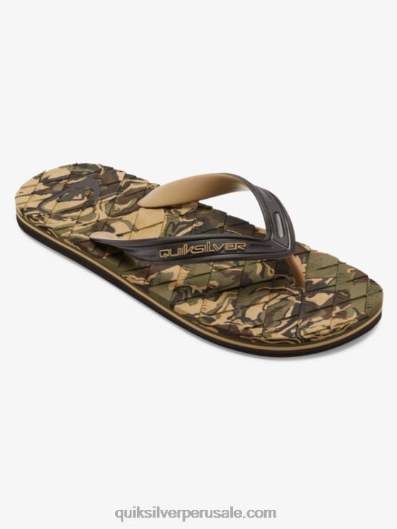 Quiksilver N8LNT746 hombres verde 2 sandalias oahuey