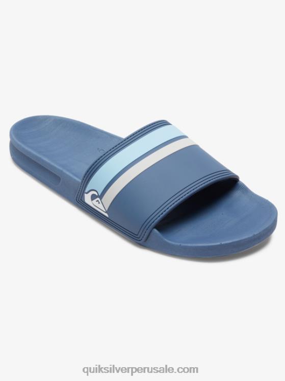 Quiksilver N8LNT764 hombres azul 7 sandalias Rivi Slide Slider