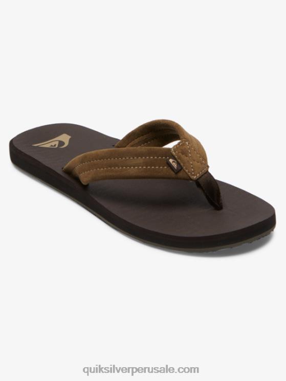 Quiksilver N8LNT877 hombres marrón 1 sandalias carver con núcleo de ante